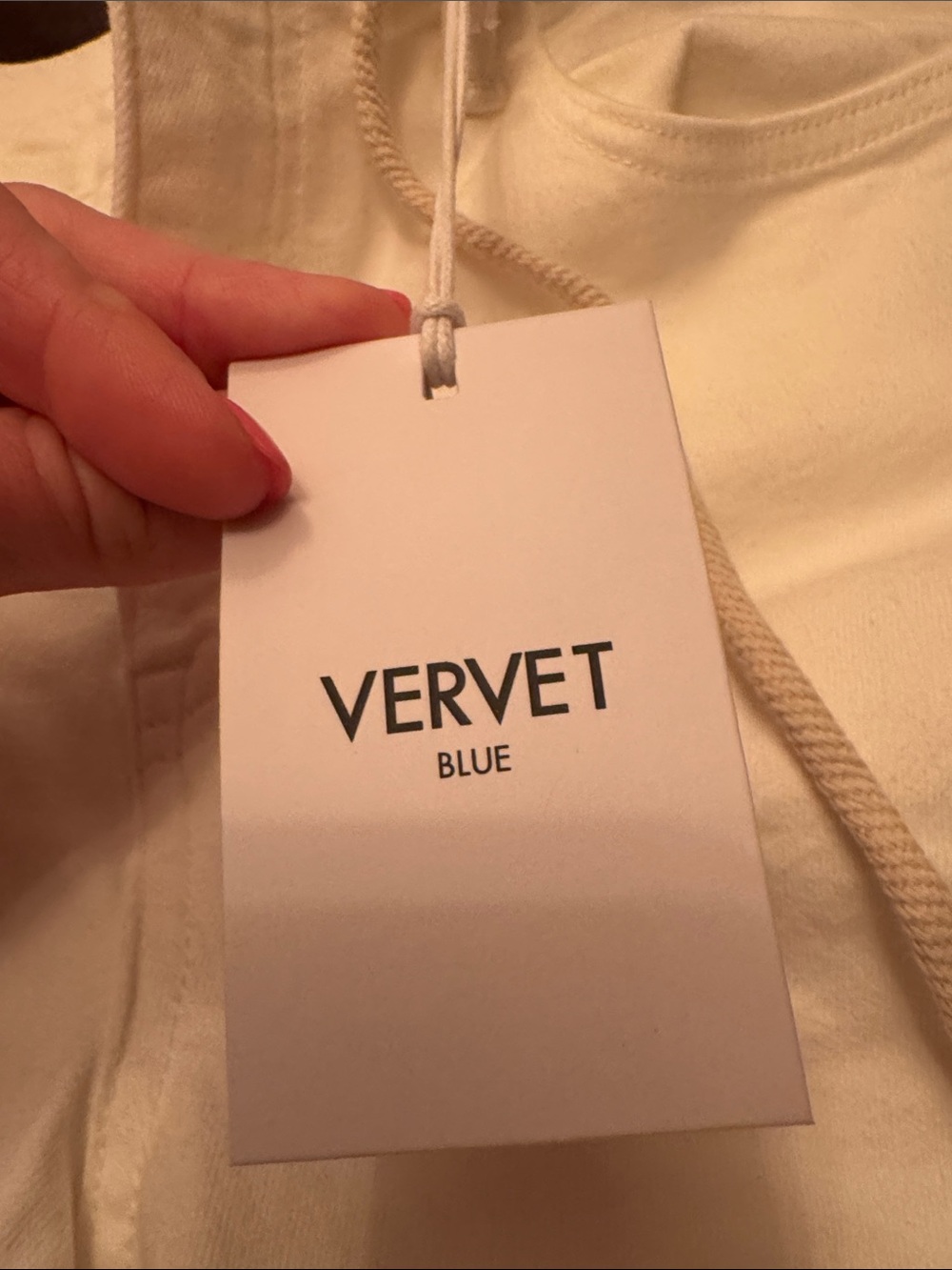 Velvet Cream Wide-Leg Drawstring Pants - Picture 2 of 5